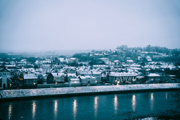 Fototapeta premium view of the city from the river