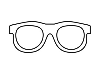 Fototapeta premium Sunglasses thin icon vector illustration