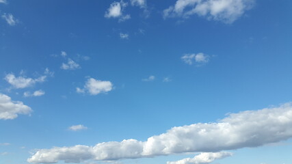 Blue sky with white clouds. Background for postcards