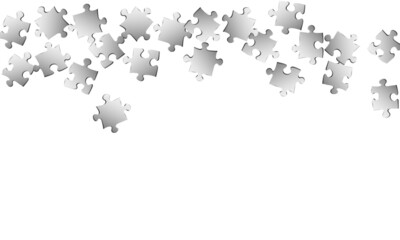 Game conundrum jigsaw puzzle metallic silver