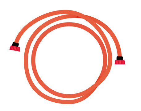 Red Garden Hose. Vector Illustration