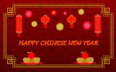 Naklejka premium Background illustration for designing online signs or banners for Chinese New Year