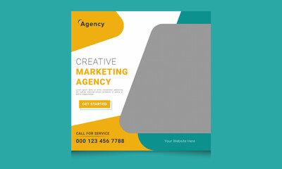 Creative marketing agency and Business marketing social media post design for your company