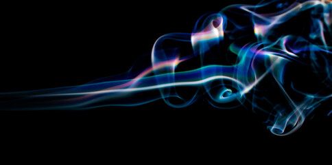 smoke on a black background