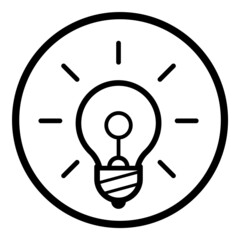 Lightbulb Flat Icon Isolated On White Background