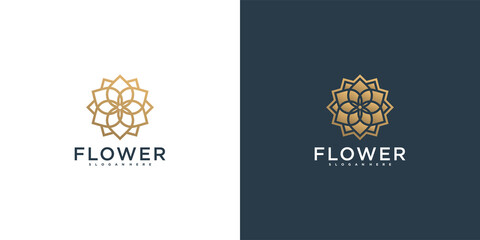 Abstrac flower logo with luxury gradients colour Premium vektor. part 3