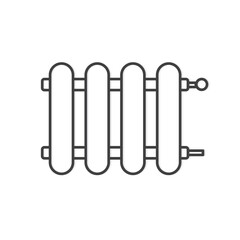 heater radiator black outline icon- vector illustration