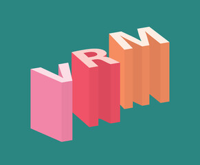 VRM (Vendor Relationship Management) acronym- vector illustration