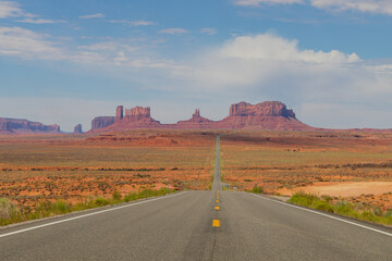 Highway Leading to Scenic Monument Valley Tribal Park Utah