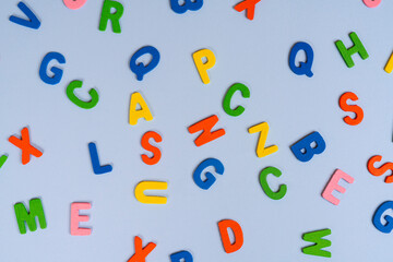 Colored alphabet letters