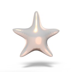 Pearl Shiny Voluminous Star Shape Icon