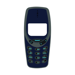 old mobile phone mockup isolated on white background