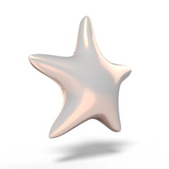 Pearl Shiny Voluminous Star Shape Icon
