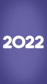 New Year 2022 Animation - Modern Trending 2022 Color Palette - Very Peri