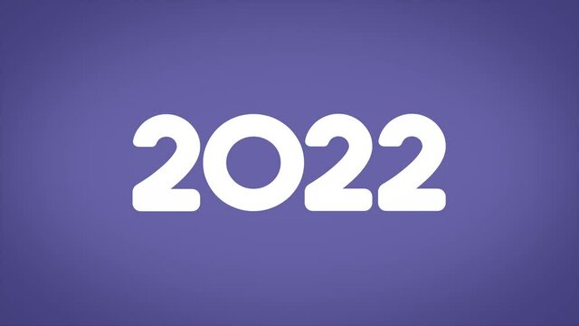 New Year 2022 Animation - Modern Trending 2022 Color Palette - Very Peri