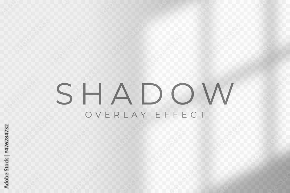 Leinwandbilder shadow overlay effect. transparent soft light and shadow from window frame and blinds. mockup of tra
