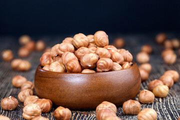 a large number of hazelnuts