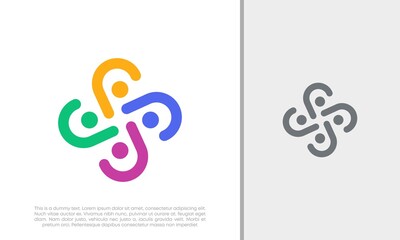 Global Community Logo Icon Elements Template. Community human Logo template vector. Community health care. Abstract Community logo. Social Networking logo designs.