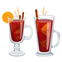 Mulled wine. Christmas warming drink. Spicy drink glegg, grog.