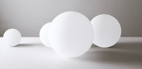 Abstract  background, isolated white spheres