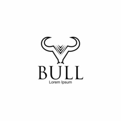bull head logo, black angus, cow head vector template, bull icon