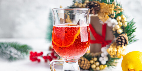 sparkling mulled wine christmas holiday cocktail party grog wine spices drink sweet dessert copy...