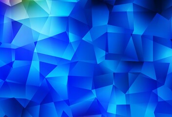 Light BLUE vector abstract polygonal template.