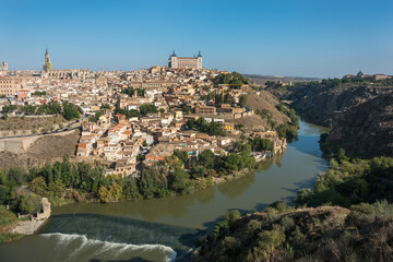 View  of Toledo from a viewpoint called Mirador del Valle (Valley Viewpoint) - Toledo, Spain