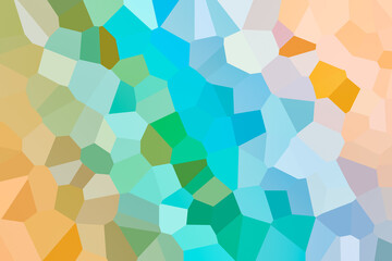 Iridescent blue, green and orange crystals