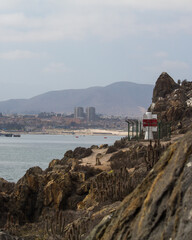 Rocks in the sea waves coast
