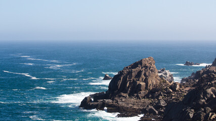 Rocks in the sea waves coast