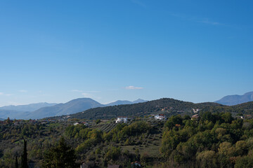 Fototapeta na wymiar Autumnal landscape of Molise seen from Isernia