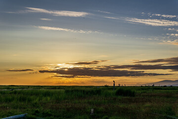 Sturgeon Banks Natural Area awesome sunset time with clouds