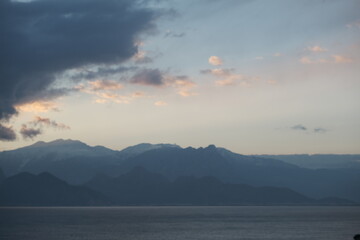 sunset in the mountains