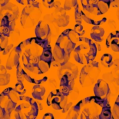 Stoff pro Meter Aquarell abstrakte nahtlose Muster. Kreative Textur mit hellen abstrakten handgezeichneten Elementen. Abstrakter bunter Druck. © Natallia Novik