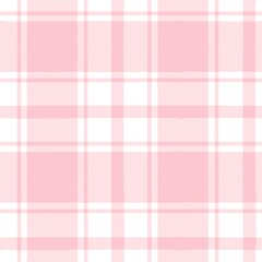Pink watercolor plaid pattern. stripes, girly gingham seamless tartan texture, spring picnic table cloth, plaid. vector checkered summer paint brush strokes.