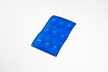 Silicone baking dish isolated on white background.High resolution photo.Top view. Mock-up.