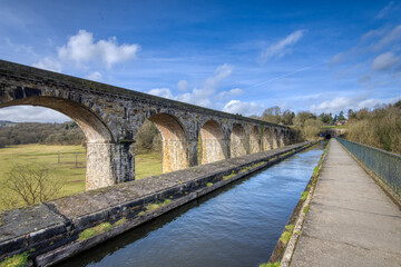 Fototapeta na wymiar Chirk Aqueduct and the LLangollen Canal