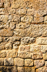 Acient brick wall. Grunge brick wall background. Background of old vintage brick wall. Outdoor and indoor interiors