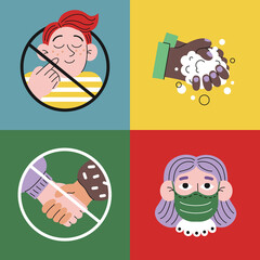 Covid-19 coronavirus vector set.