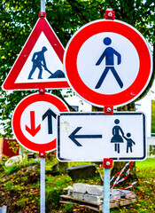 men at work warning sign