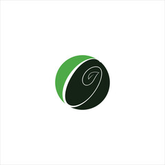 letter o logo vector leaf emblem template