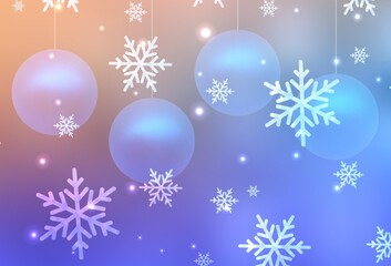 Light Blue, Yellow vector texture in birthday style.