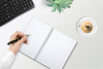 2021 plan notepad list concept, hand writing notepad.