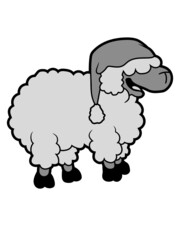 Lustiges lachendes Schaf 