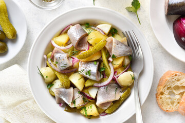 Herring and potato salad