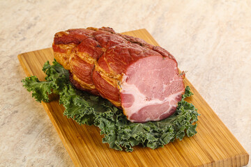 Delicous pork cured meat isolated