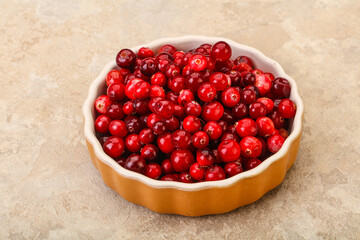 Sweet and tasty cranberry in the bowl