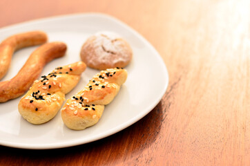 turkish pastry on white plate