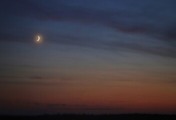 moon over the clouds